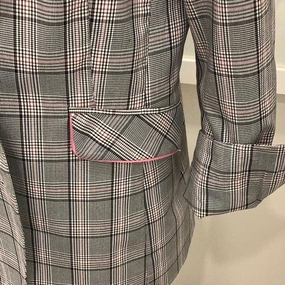 Pink Tartan plaid blazer - Picture 7 of 8
